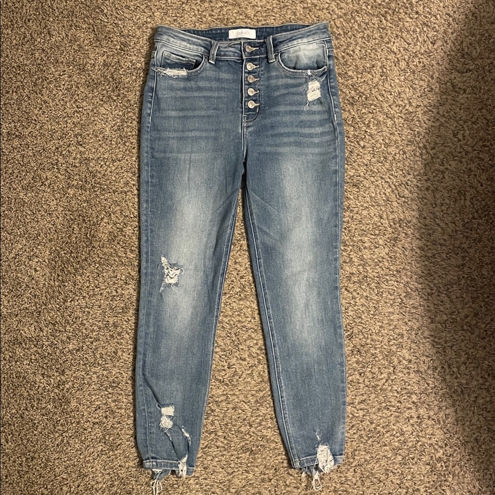Vervet Blue High Rise Skinny Crop Jeans -size 29